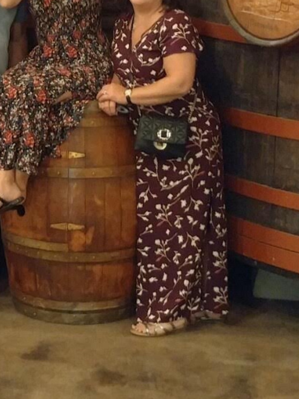 Lucky Brand Plum Floral Wrap Maxi Dress - Picture 2 of 5